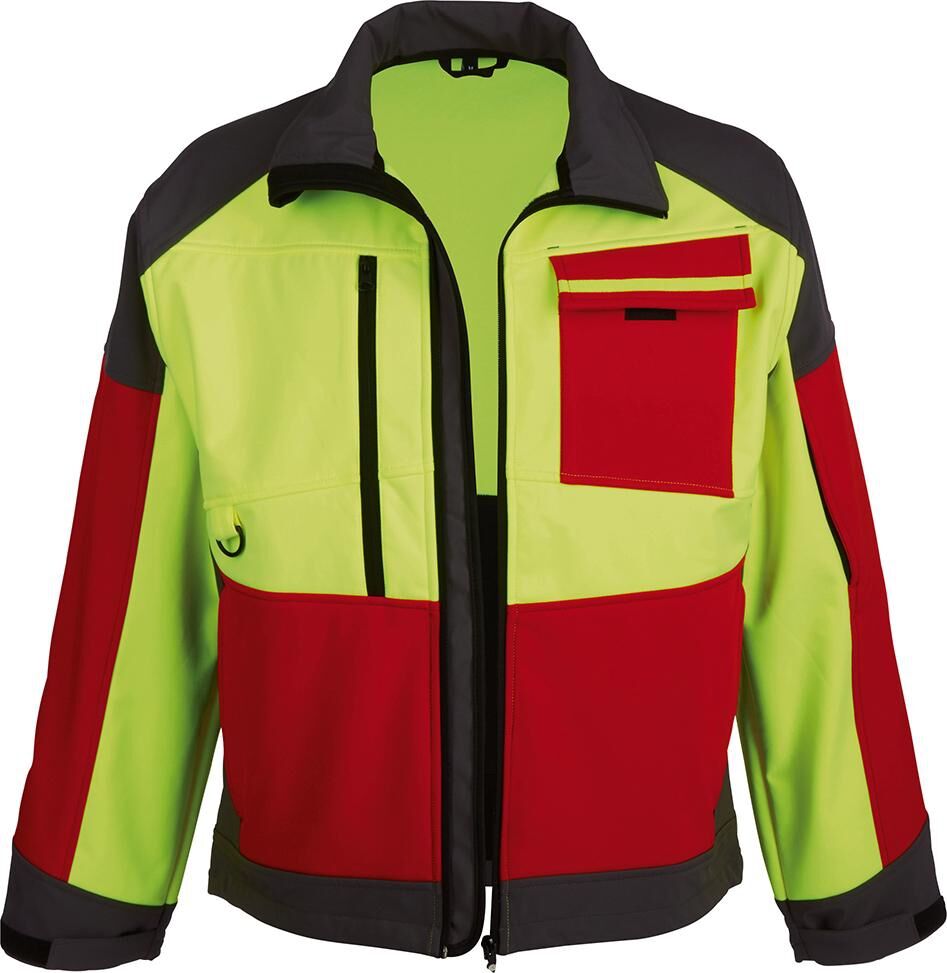 Softshelljacke ForestJack Red,Gr.S,rot/anthr./gelb