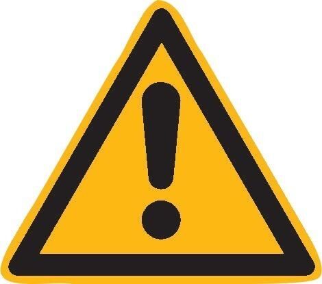 Warnschild Fol 44 St. Gefahrstelle SL 25mm Warnschild Fol 44 St. Gefahrstelle SL 25mm