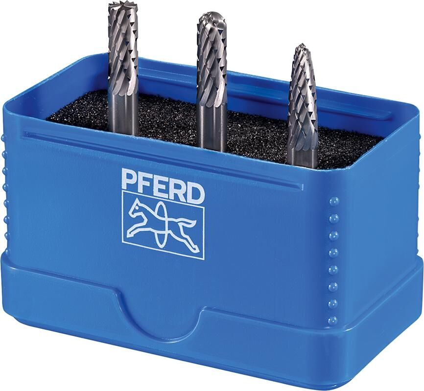 PFERD Frässtift-Set HM 6mm 3-teilig ZYAS-WRC-RBF Ø 6mm Zahnung 3 Plus