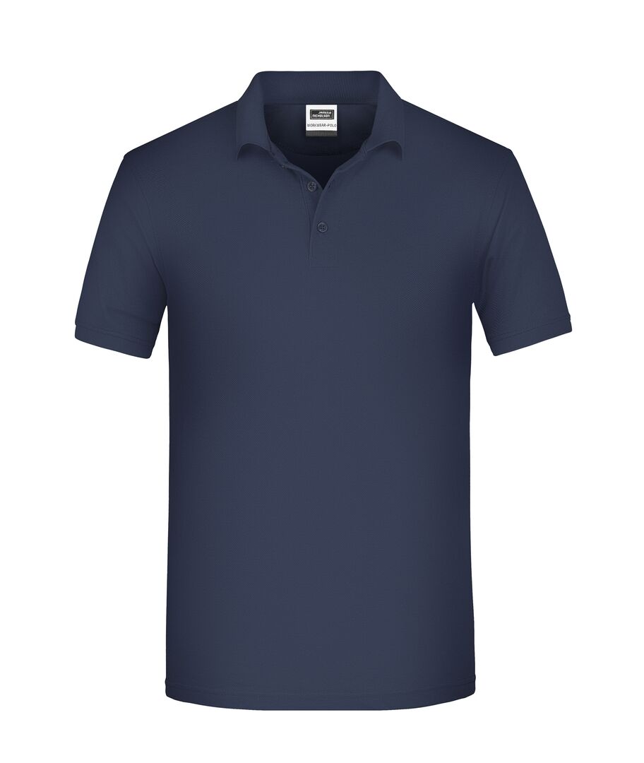 Men's BIO Workwear Polo JN874 50%BW/50%PES, Fb. navy, Gr. XL