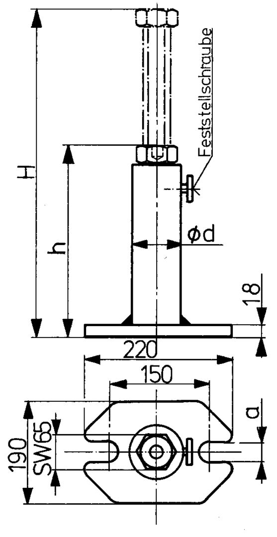 AMF Schraubbock Gr.210 140-210mm AMF Schraubbock Gr.210 140-210mm