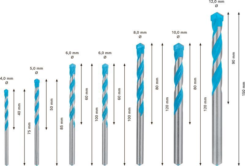 BOSCH MultiConstruction Bohrer-Set Cyl-9 EXPERT 4/5/6/6/8/10/12mm 7-tlg. zyl BOSCH MultiConstruction Bohrer-Set Cyl-9 EXPERT 4/5/6/6/8/10/12mm 7-tlg. zyl