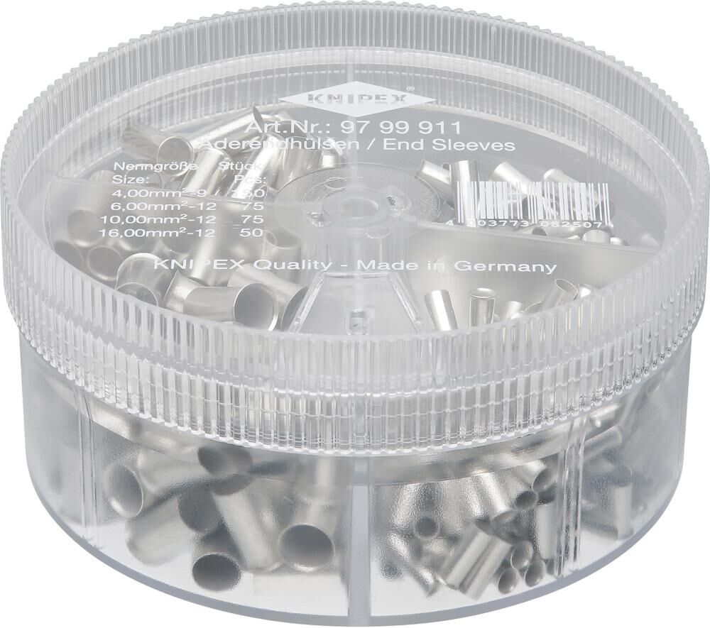 KNIPEX 97 99 911 Sortimentsboxen mit unisolierten Aderendhülsen KNIPEX 97 99 911 Sortimentsboxen mit unisolierten Aderendhülsen