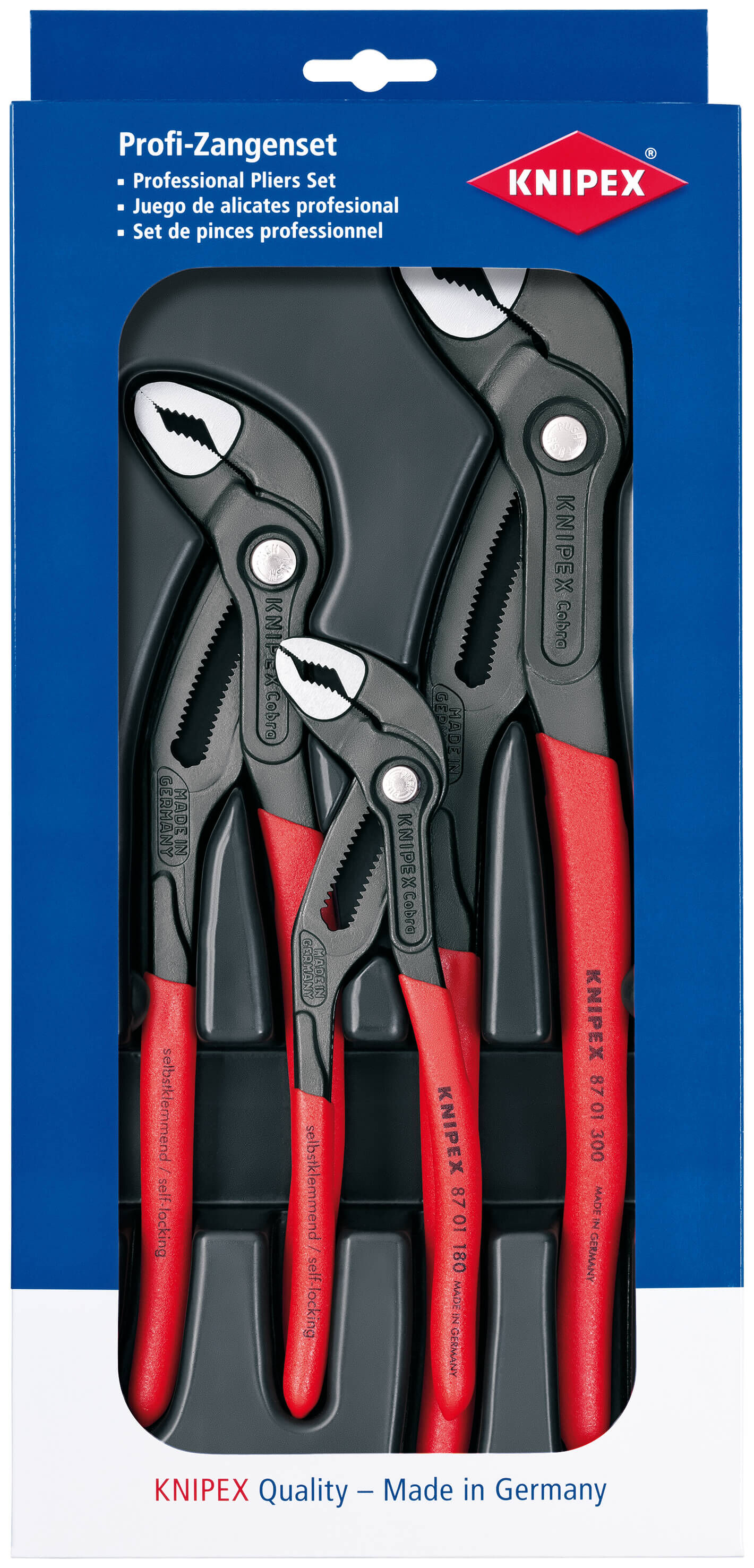 KNIPEX Wasserpumpenzange Rohrzange Cobra Set 00 20 09 V02 KNIPEX Wasserpumpenzange Rohrzange Cobra Set 00 20 09 V02