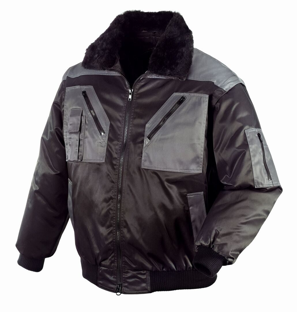 Pilotenjacke 4-in-1 Gr. XL, schwarz/grau