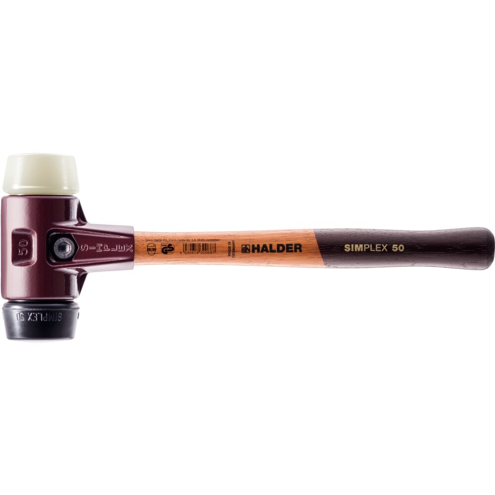 HALDER Schonhammer SIMPLEX 30 mm, Gummi/Nylon