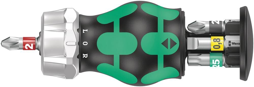 WERA Magazin-Bithalter Stubby RA 2, 6-tlg, Dauermagnet, Ratschenfunk.