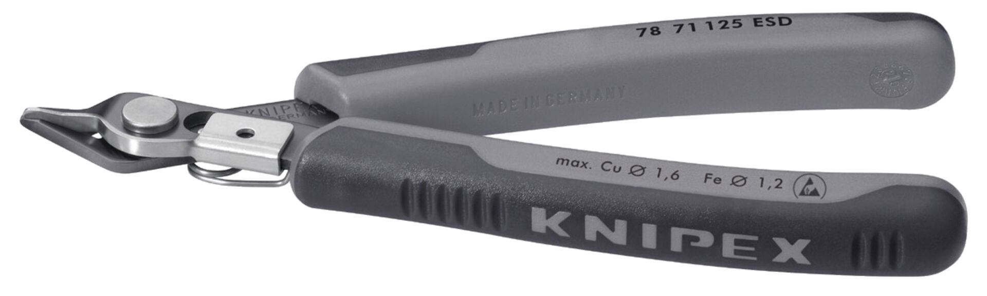 KNIPEX 78 71 125 ESD Electronic Super Knips ESD Mehrkohne-Hülle brüniert 125mm