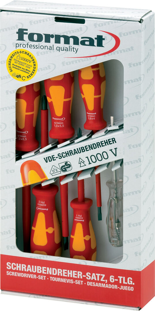 FORMAT VDE Schraubendreher-Set VDE 6tlg. FORMAT VDE Schraubendreher-Set VDE 6tlg.