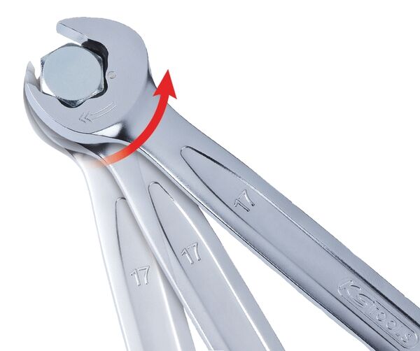 KS TOOLS Ratschenringmaulschlüssel mit Maulratschenfunktion Duo Gear plus, 24mm