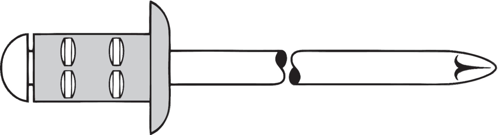 GESIPA Polygrip Mehrbereichs-Blindniet 4,8x10,0-Alu/Stahl Flachrundkopf GESIPA Polygrip Mehrbereichs-Blindniet 4,8x10,0-Alu/Stahl Flachrundkopf