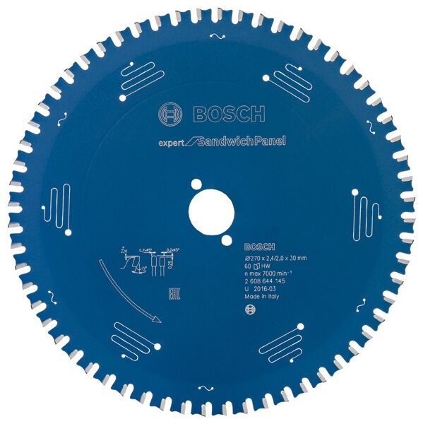 BOSCH Kreissägeblatt HW Expert S. Panel 270x30x2,4 60T