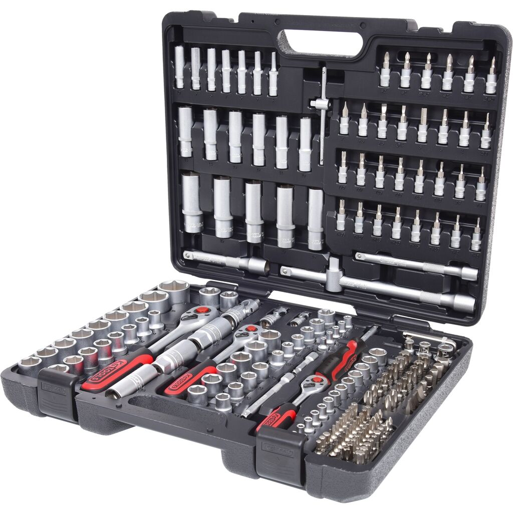 KS TOOLS Steckschlüssel-Satz 1/4" + 3/8" + 1/2", 195-tlg.