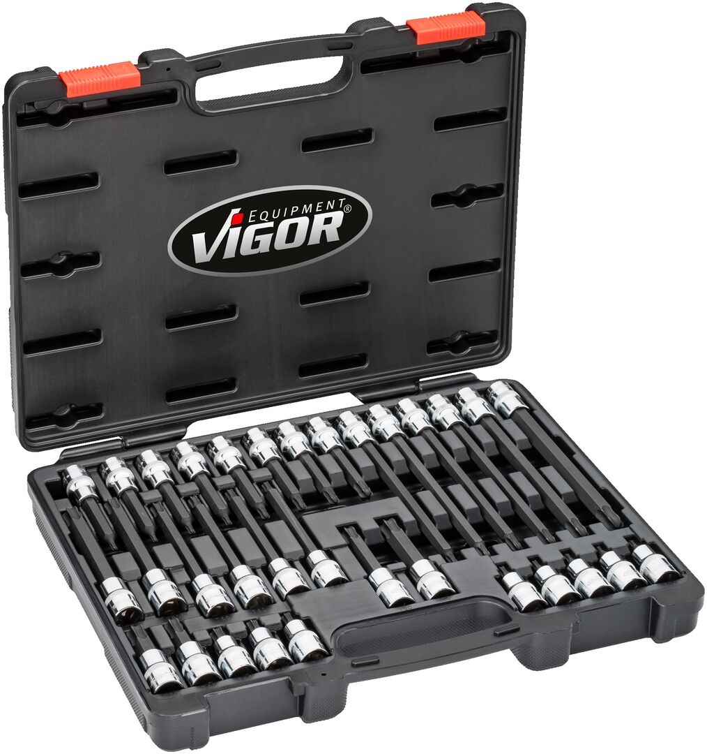 VIGOR V7917  1/2" Torx Kugelkopf- Schraubendreher-Einsatz Satz 32-tlg