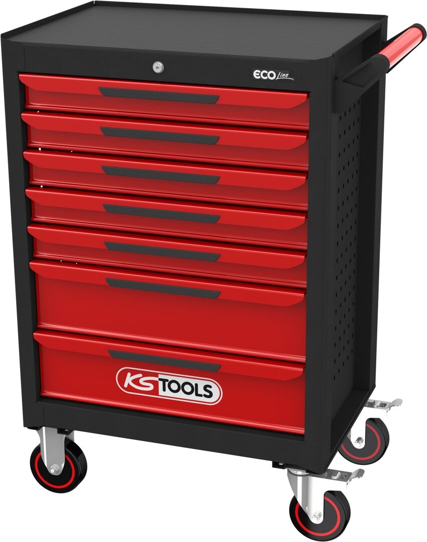 KS-TOOLS KS TOOLS ECOline SCHWARZ/ROT Werkstattwagen mit 7 Schubladen KS-TOOLS KS TOOLS ECOline SCHWARZ/ROT Werkstattwagen mit 7 Schubladen