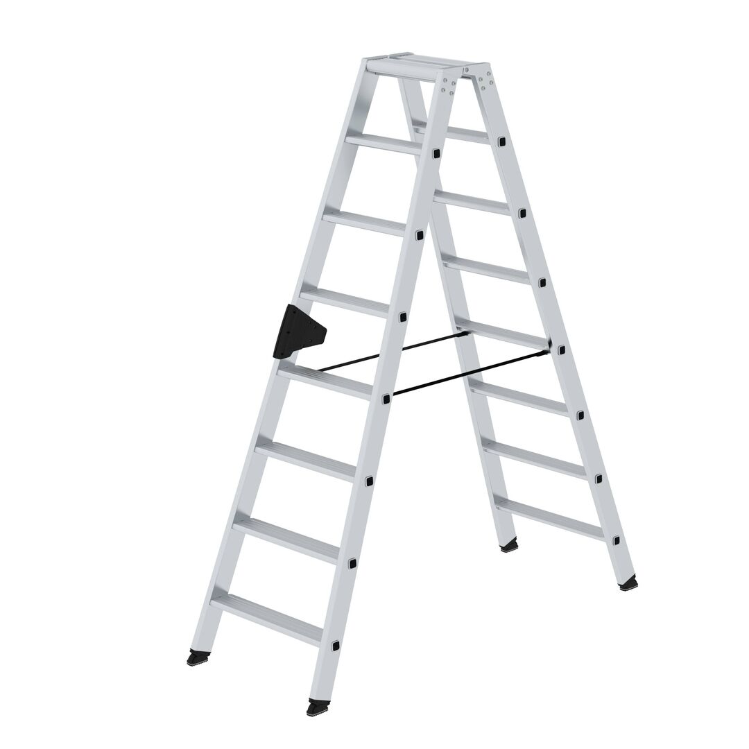 MUNK Aluminium-Stufen-Stehleiter Beidseitig 2x8 Stufen 40216