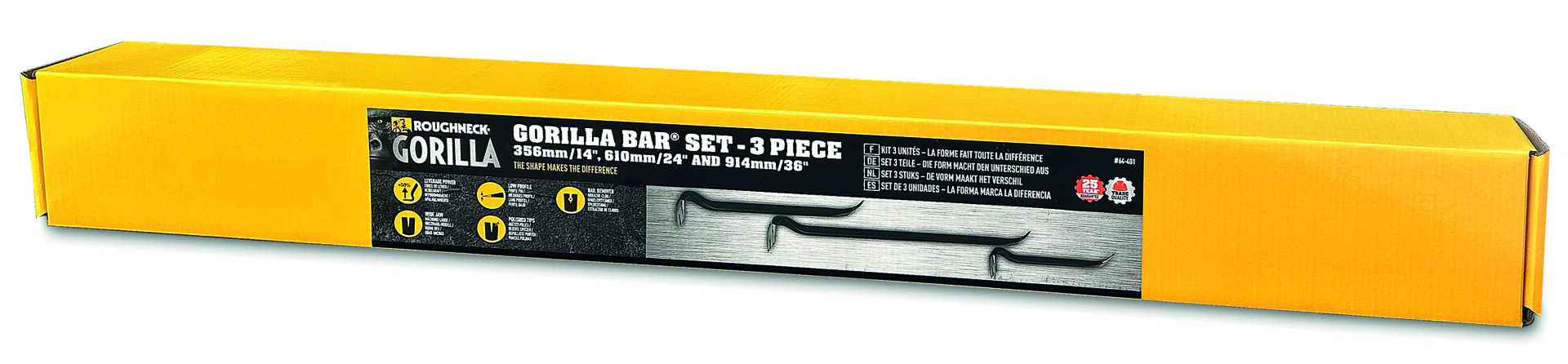Roughneck GORILLA BAR Brecheisen-Set 3 teilig, 14", 24" und 36" Roughneck GORILLA BAR Brecheisen-Set 3 teilig, 14", 24" und 36"
