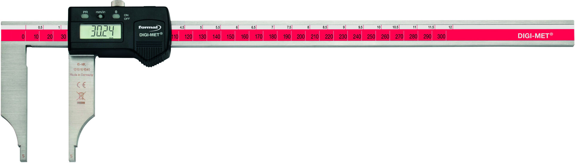 FORMAT Werkstatt-Messschieber digital ohne Spitze/Feineinstellung, 300mm