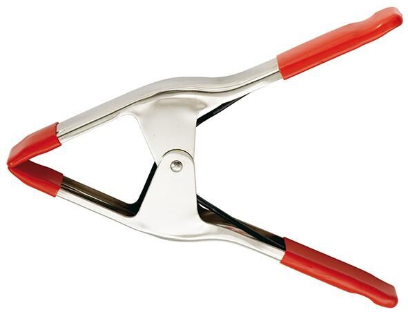 Federzwinge Spannkraft 120N Griffe und Spitzen aus PVC vernickelt