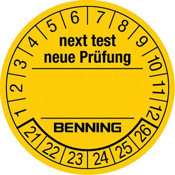 BENNING Prüfplakette BENNING Prüfplakette