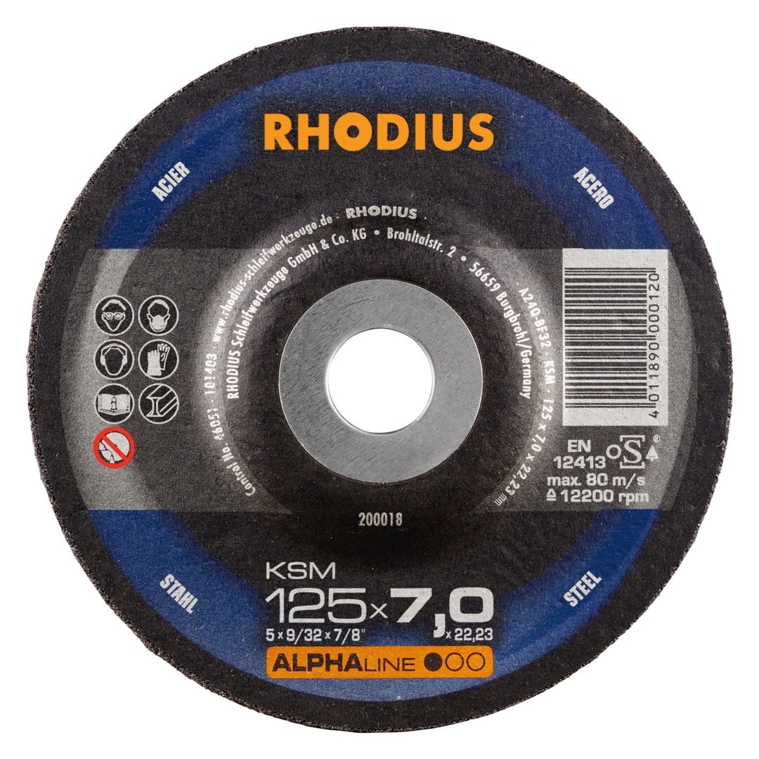 Schruppscheibe KSM 115 x 7,0mm Stahl Rhodius