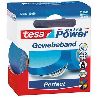 TESA Gewebeband extra Power Perfect 56343-00036 blau TESA Gewebeband extra Power Perfect 56343-00036 blau