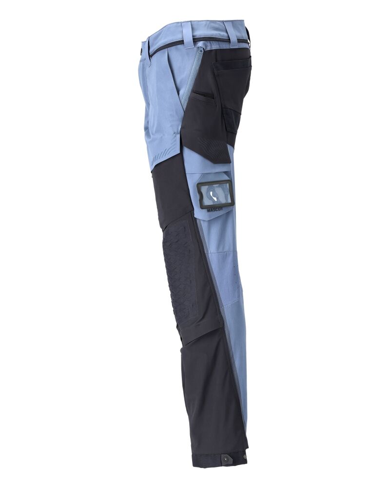 MASCOT Customized Bundhose Stretch Gr. 82C52 steinblau/schwarzbl 22279-605