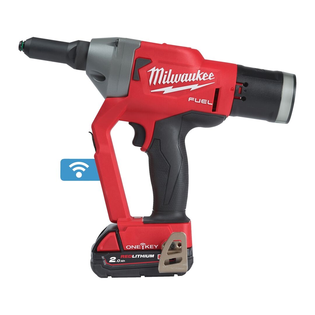 MILWAUKEE Akku-Blindnietgerät M18ONEFPRT-202X 2x2Ah Ladegerät Box
