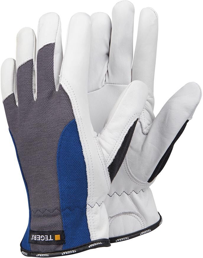 TEGERA Nappaleder-Handschuh 888 Gr. 9 grau/blau TEGERA Nappaleder-Handschuh 888 Gr. 9 grau/blau