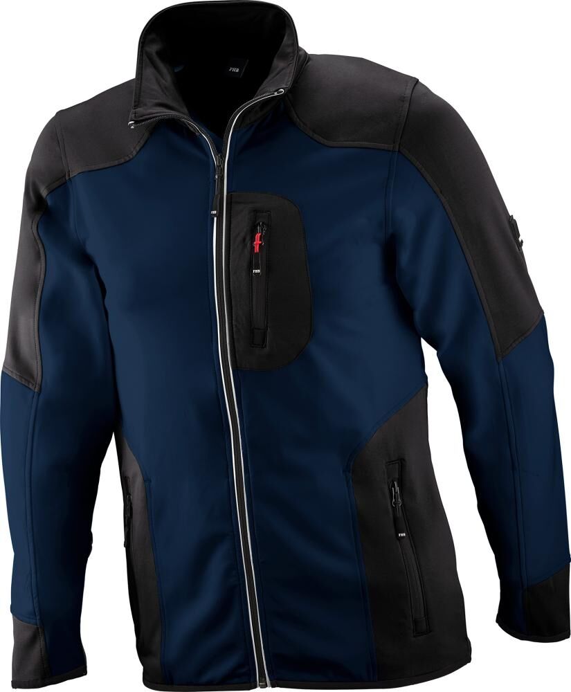 FHB Jacke Ralf,Jersey-Fleece, Gr. M, marine/schwarz