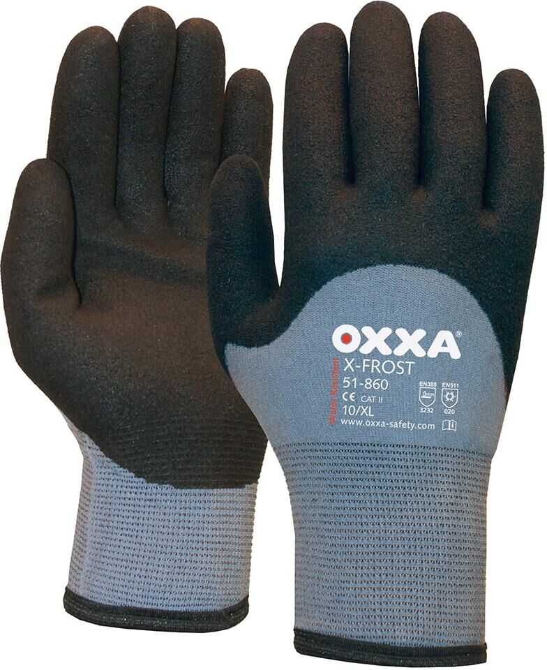Handschuh Oxxa X-Frost, Gr. 9, grau/schwarz
