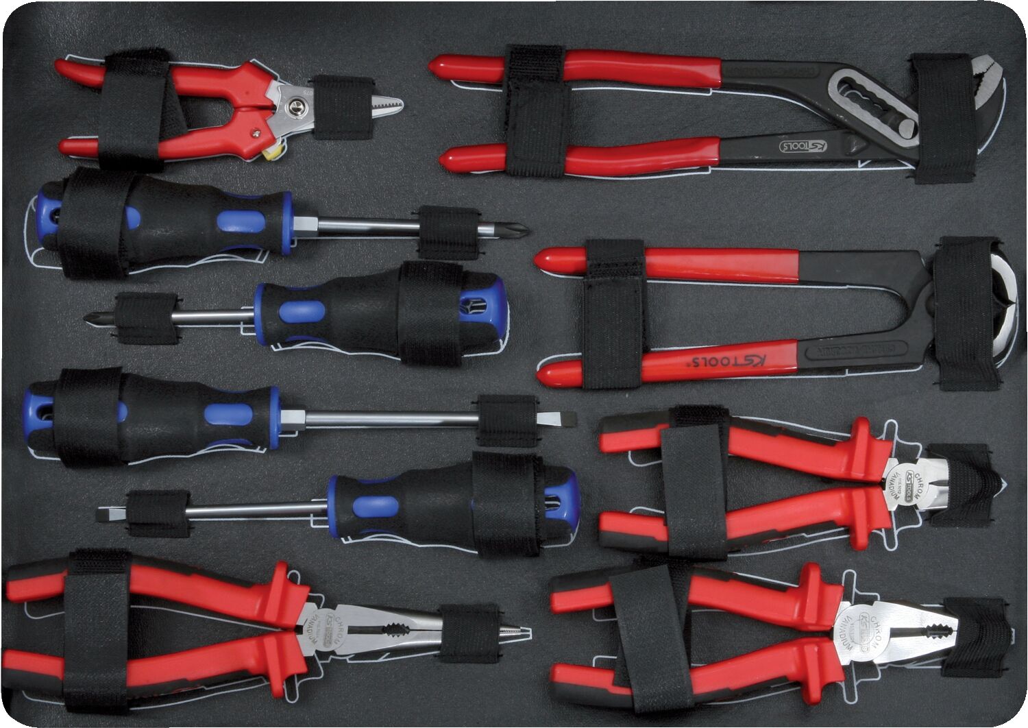 KS TOOLS Universal-Werkzeugsortiment 1/4" + 1/2", 127-teilig im Koffer