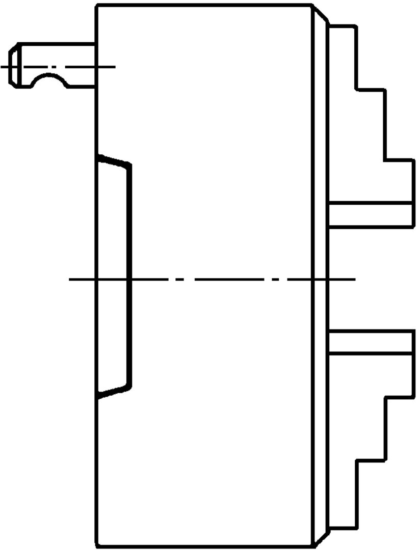 Dreibacken - Drehfutter D 55029 ZS 100 mm KK 3 Röhm