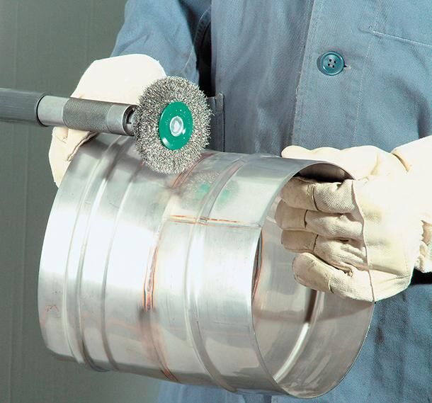 LESSMANN Rundbürste V4A gewellt mit Schaft 50x10x0,2mm LESSMANN Rundbürste V4A gewellt mit Schaft 50x10x0,2mm