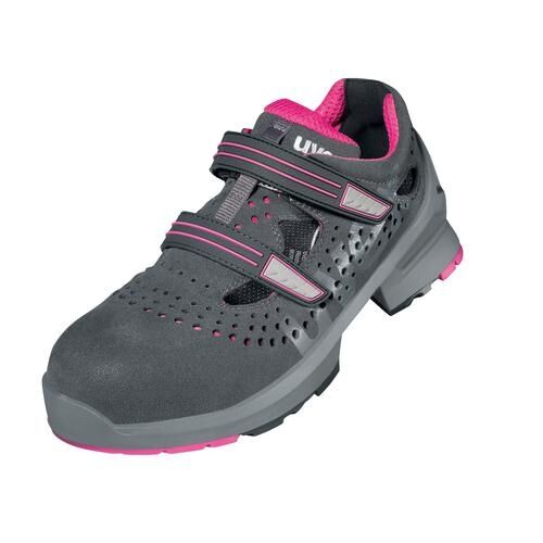 UVEX 1 ladies Sicherheits-Sandale gel. Gr. 39 W11 S1 ESD SR grau/pink 8560.8 UVEX 1 ladies Sicherheits-Sandale gel. Gr. 39 W11 S1 ESD SR grau/pink 8560.8