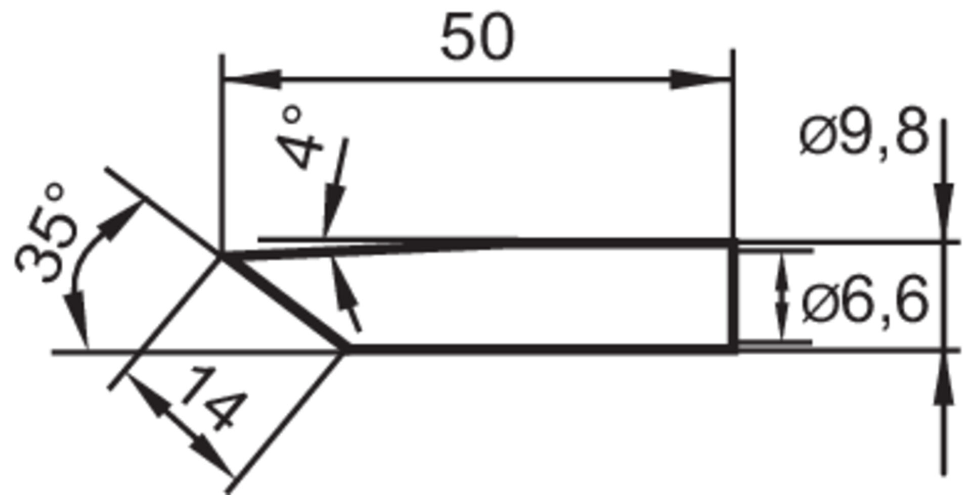ERSA LOETSPITZE ERSATZ 14mm ANGESCHR. SB ERSA LOETSPITZE ERSATZ 14mm ANGESCHR. SB