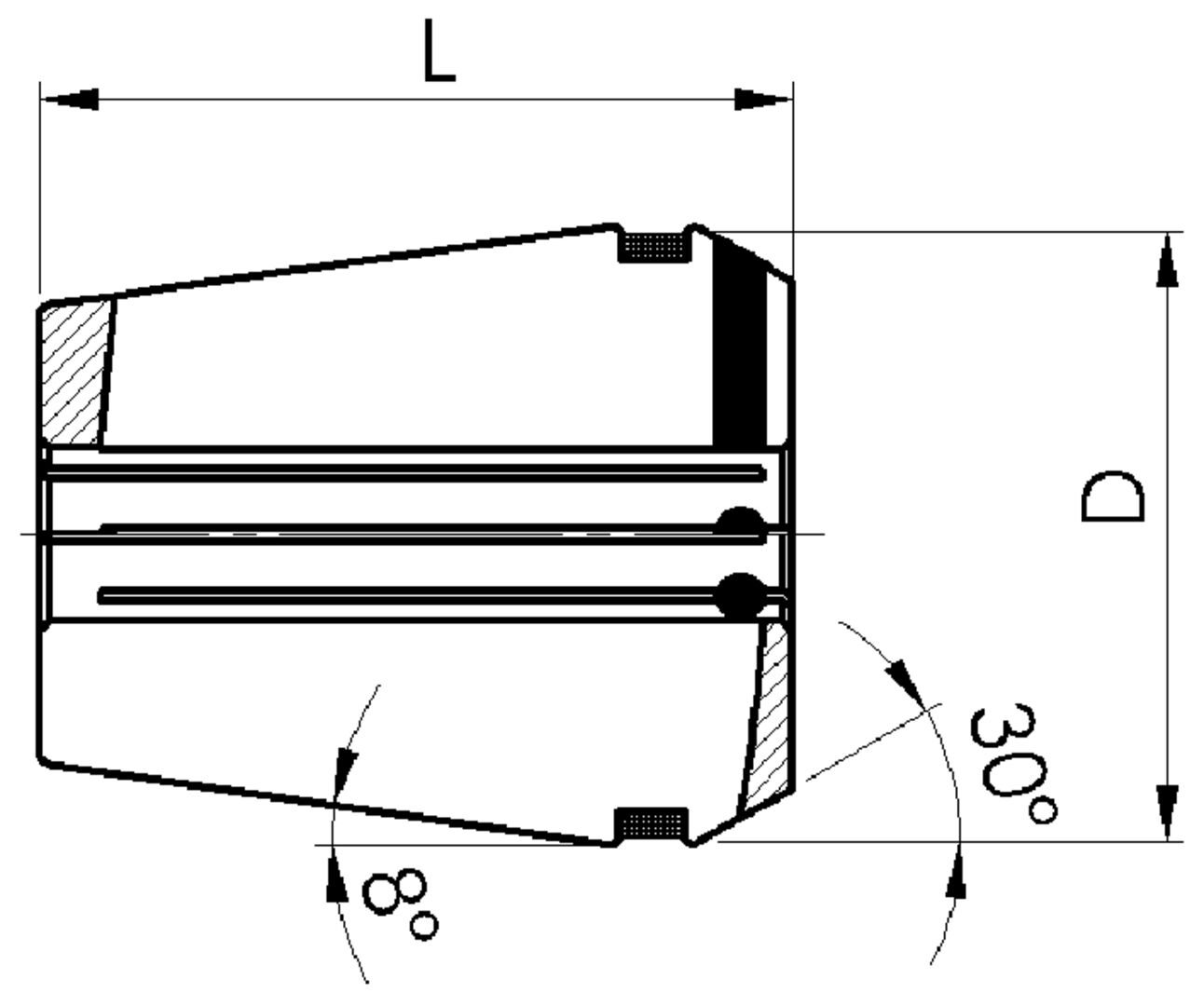 Spannzange D6499B HPD16 5,0mm             Fahrion