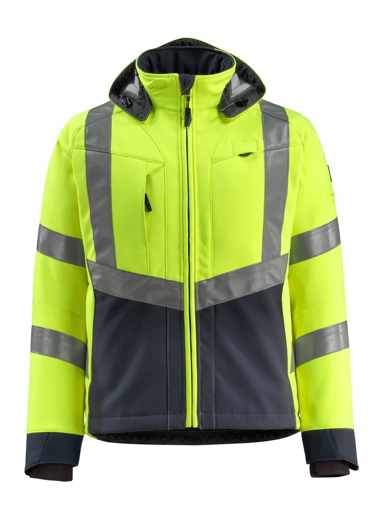 MASCOT Safe Supr Softsh-Jacke Blackpool Gr. 2XL hi-vis glb/schwarzbl 15502-246