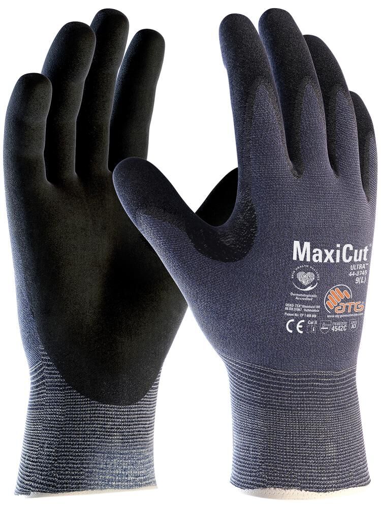 ATG Schnittschutz-Handsch. MaxiCut Ultra Gr. 8 Nitril blau/schwarz 44-3745 ATG Schnittschutz-Handsch. MaxiCut Ultra Gr. 8 Nitril blau/schwarz 44-3745