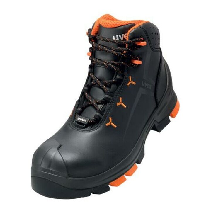 UVEX 2 Sicherheits-Stiefel Gr. 46 W14 S3L ESD SR schw/orange 6503.4