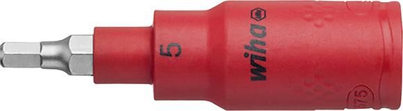 WIHA Schraubendrehereinsatz 3/8" Innen-6kt VDE 5x75mm