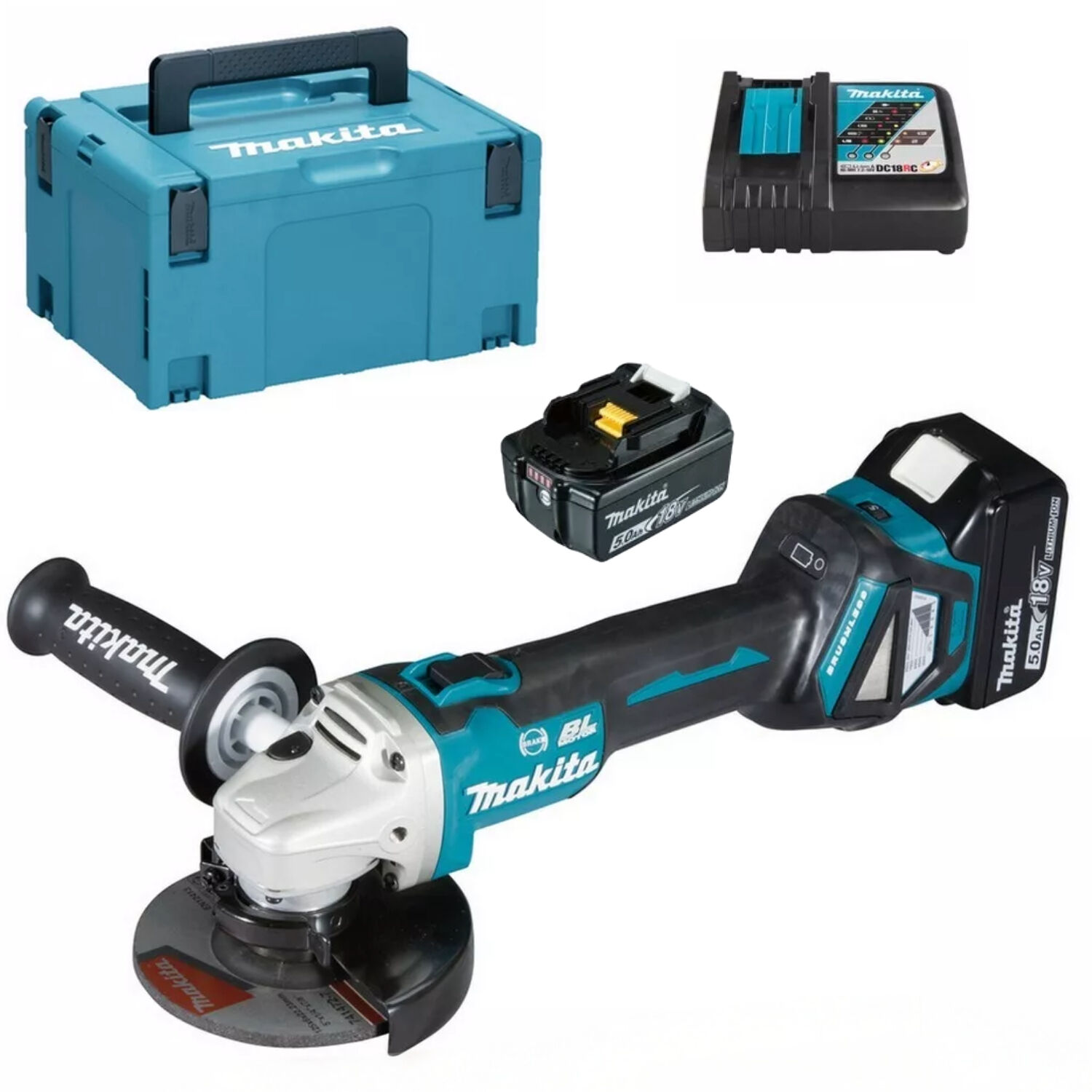MAKITA Akku Winkelschleifer DGA513RTJ MAKITA Akku Winkelschleifer DGA513RTJ