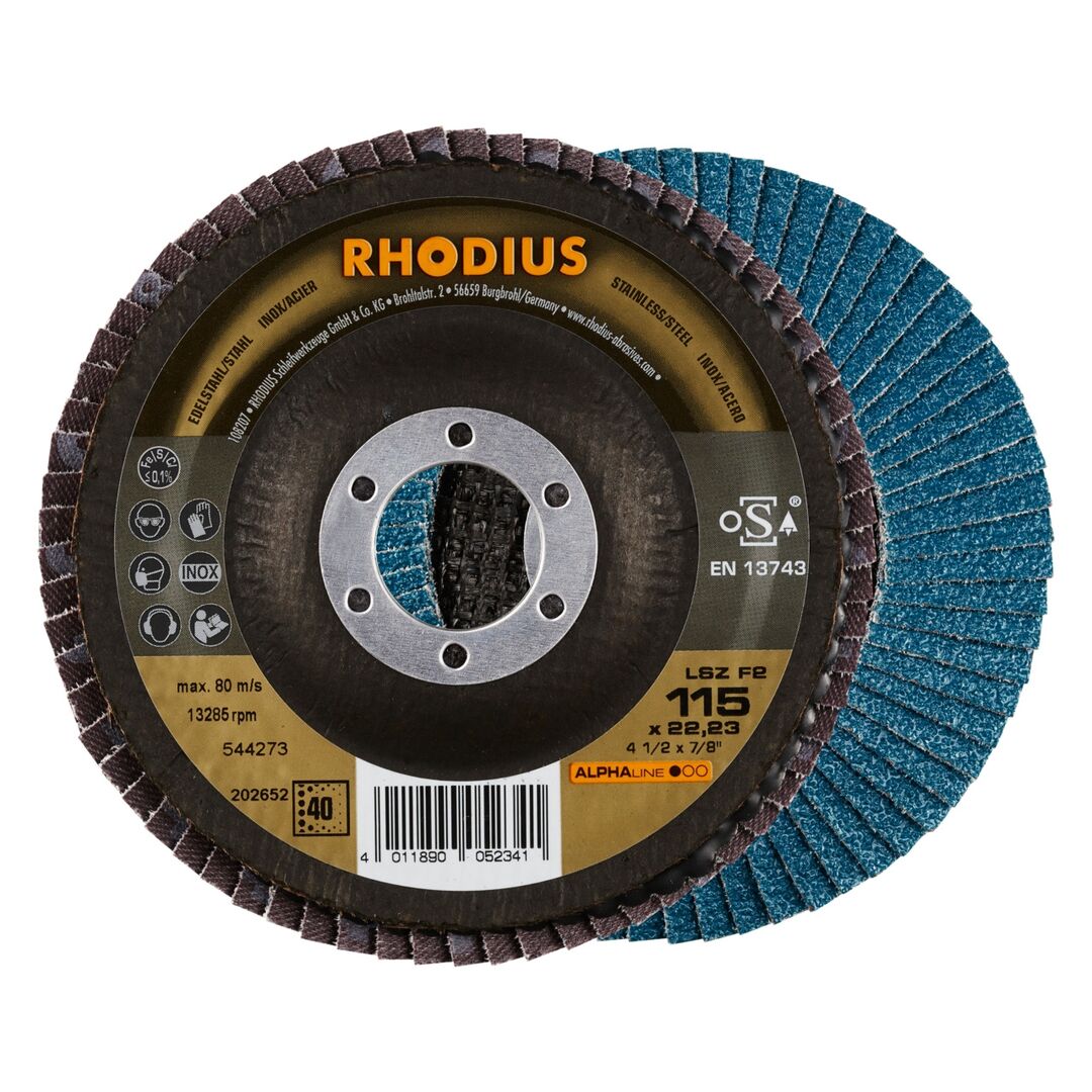 RHODIUS Lamellenschleifsch.LSZ F2 115mm K 40 RHODIUS Lamellenschleifsch.LSZ F2 115mm K 40