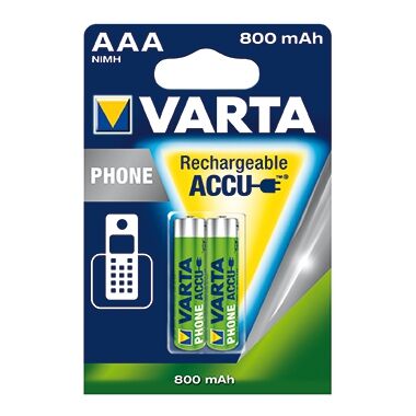 VARTA Akku Phone Power 58398101402 AAA Micro T398 800mAh 2St./Pack. VARTA Akku Phone Power 58398101402 AAA Micro T398 800mAh 2St./Pack.