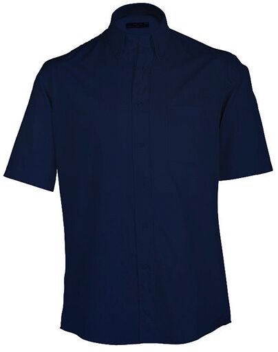 JN Buttondown Shirt Short JN065 100%BW, navy, Größe L