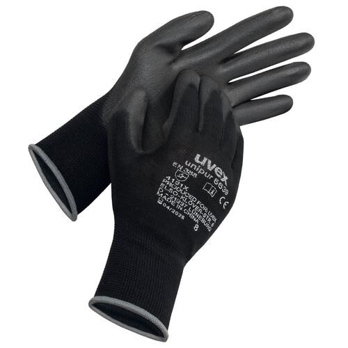 UVEX Montage-Handschuh unipur 6639 Gr. 10 PU schwarz, 6024.8