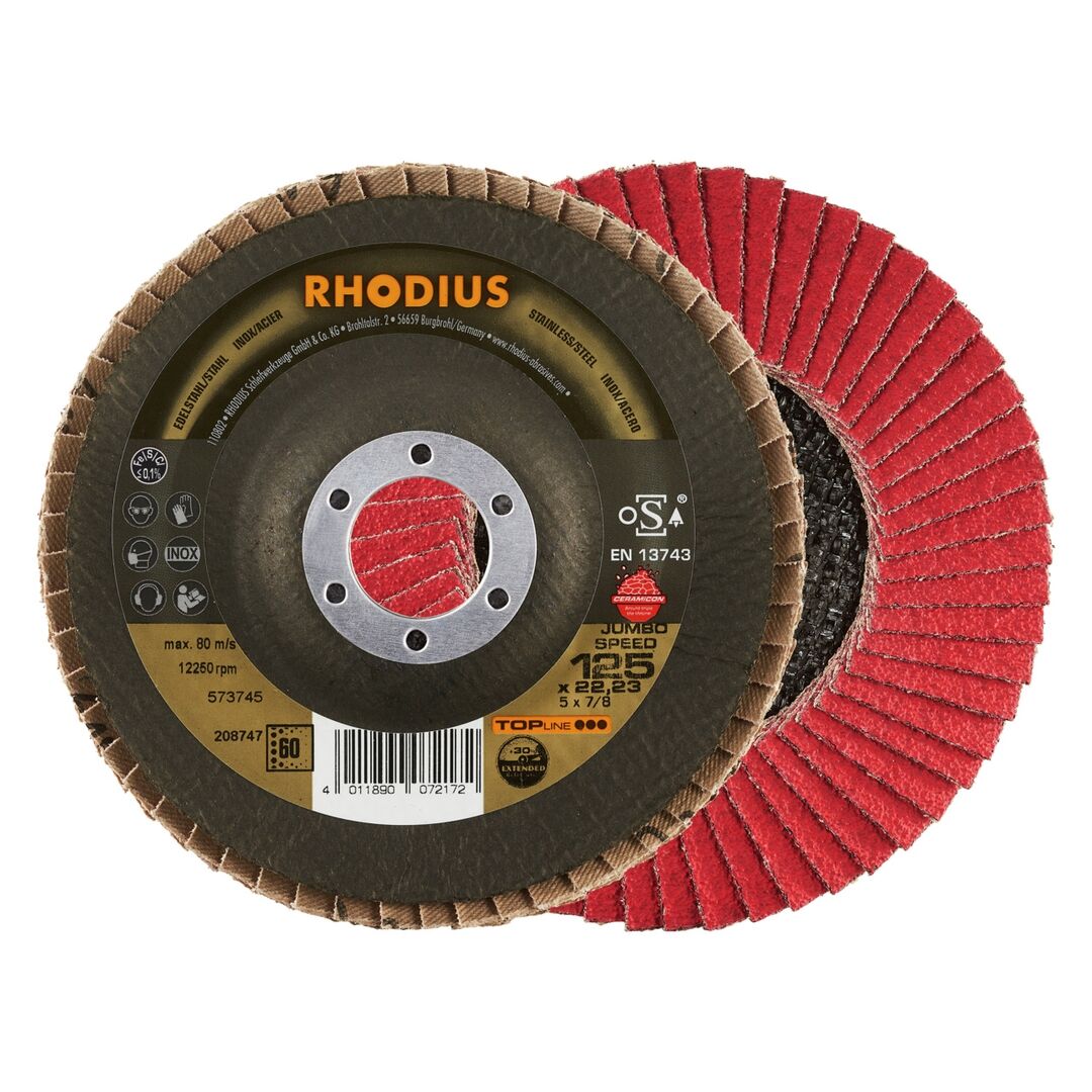 RHODIUS Schleifmopteller Jumbo Speed 125mm K60