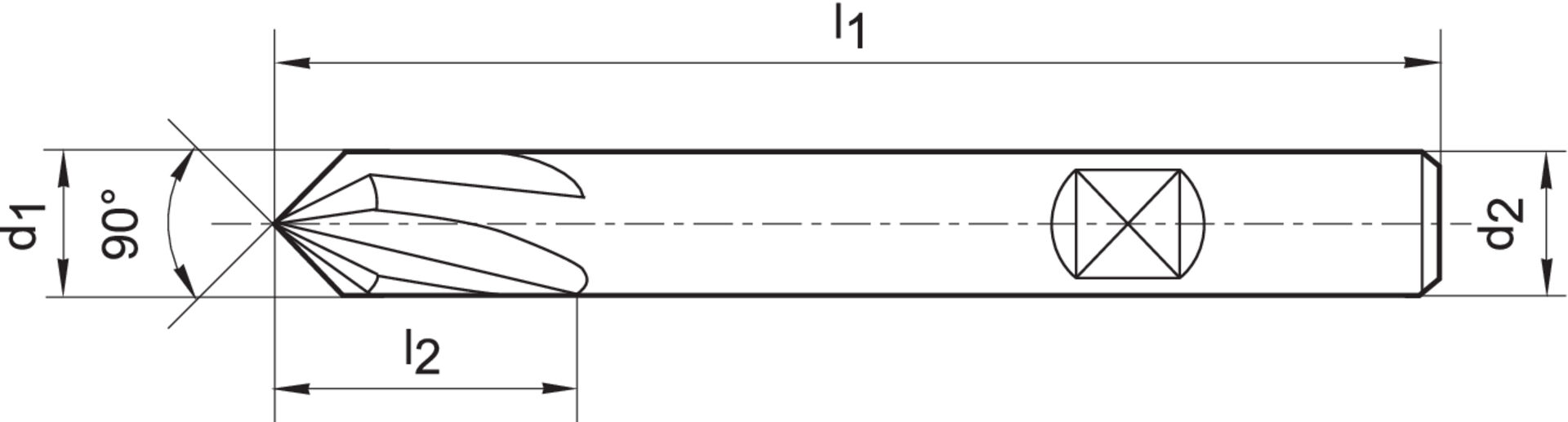 FORMAT Entgratfräser NC DIN6527 VHM 8,0mm 90 Grad FORMAT Entgratfräser NC DIN6527 VHM 8,0mm 90 Grad
