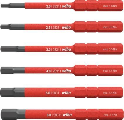 WIHA 2831B608 slimBit electric 6tlg. 6kant WIHA 2831B608 slimBit electric 6tlg. 6kant
