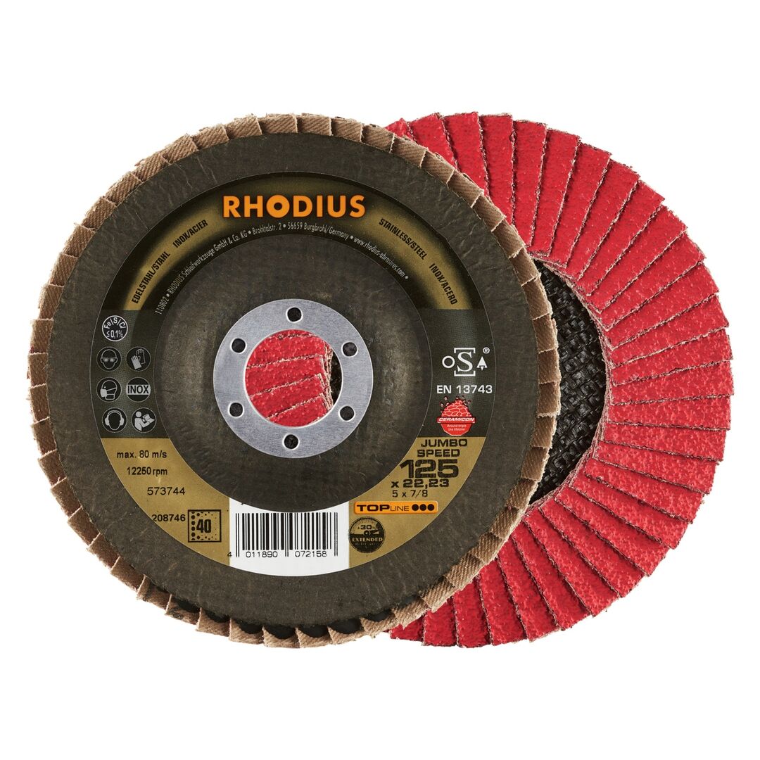 RHODIUS Schleifmopteller Jumbo Speed 125mm K60